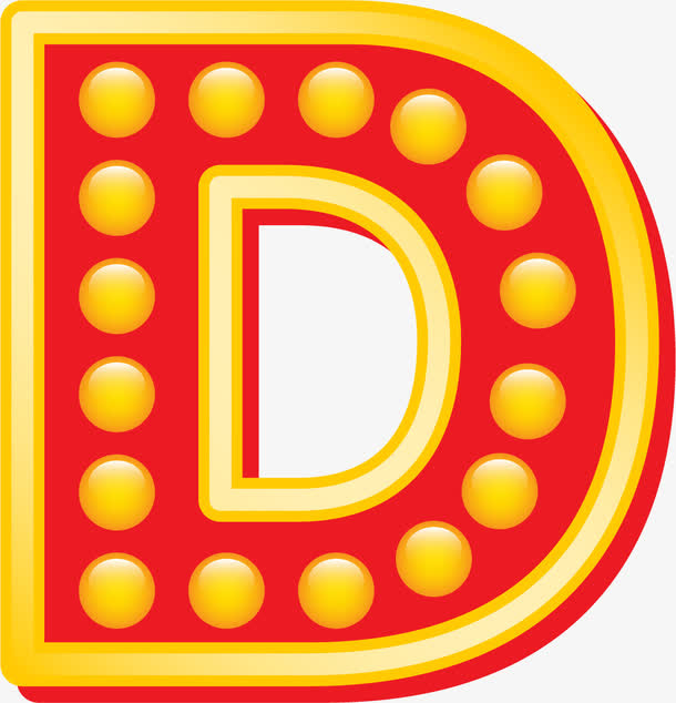 圆珠字母D免抠