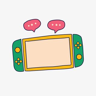 儿童节童趣游戏机装饰免抠