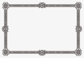 传统花边角花底纹素材免抠