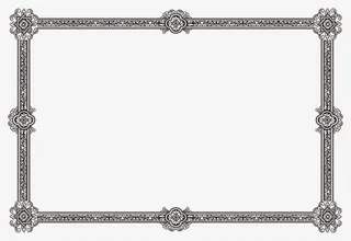 传统花边角花底纹素材免抠