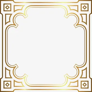 奢华金色边框免抠