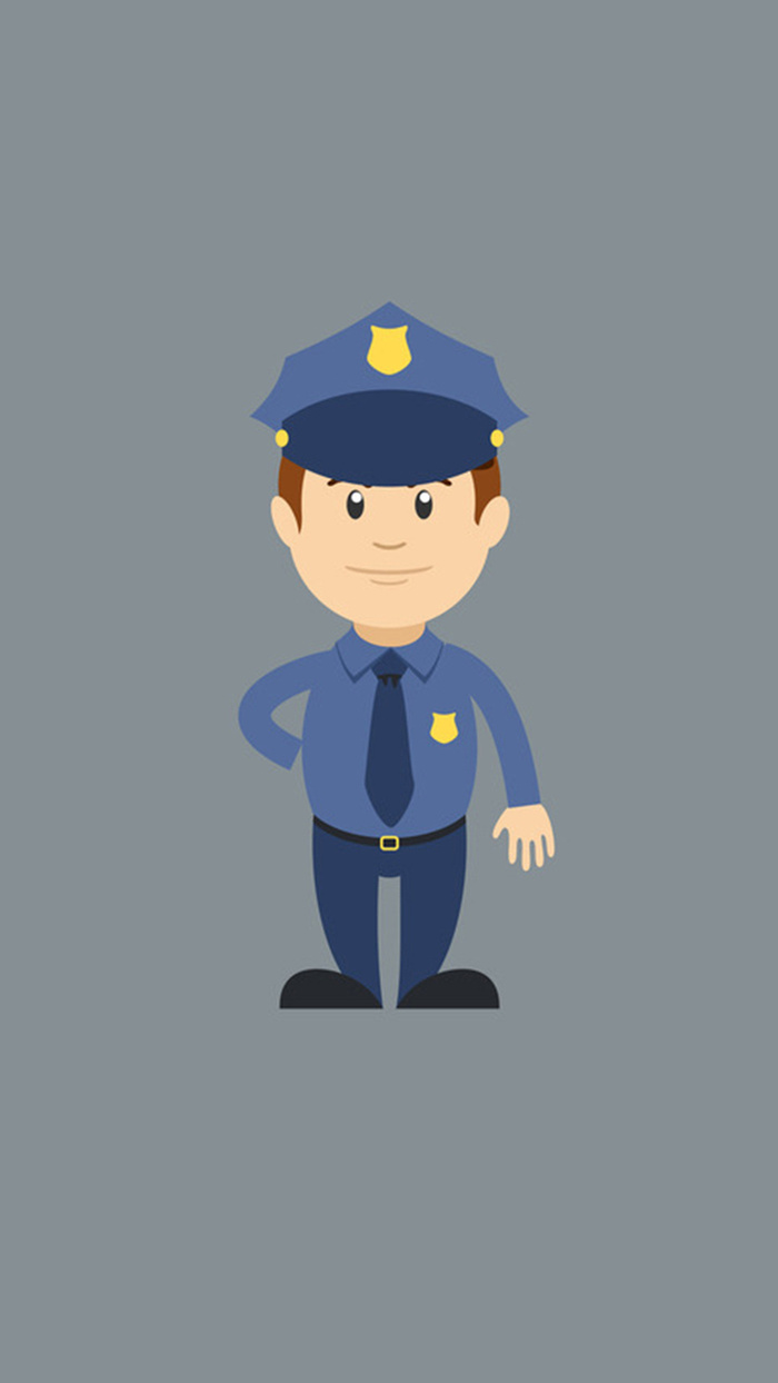 灰色警察图案背景图高清