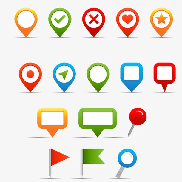 各种地址定位小标免抠