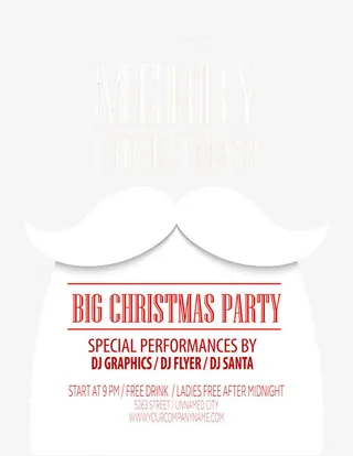 圣诞胡子艺术字免费图片免抠