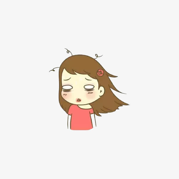 苦恼的小女孩免抠