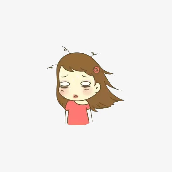 苦恼的小女孩免抠