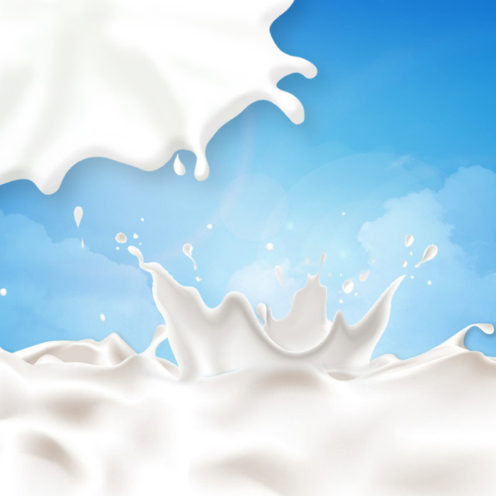 飞溅牛奶奶粉蓝色PSD分层主图背景素材高清