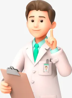 医生，白大褂，记录板，领带免抠