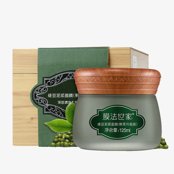 绿豆泥浆面膜免抠