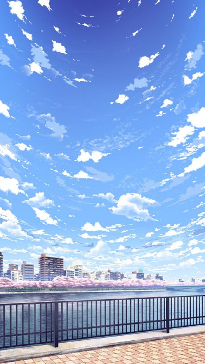 蓝色天空H5背景高清