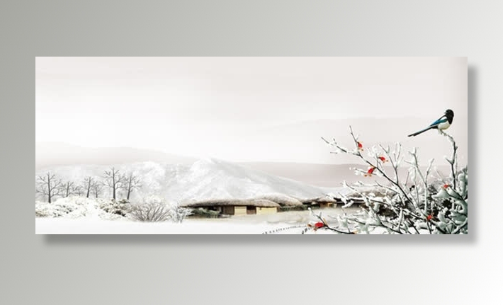 唯美冬季背景免抠