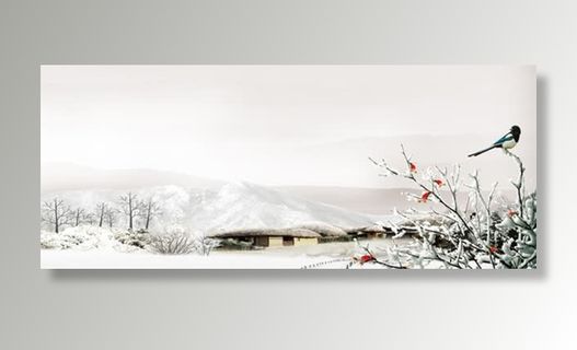 唯美冬季背景免抠