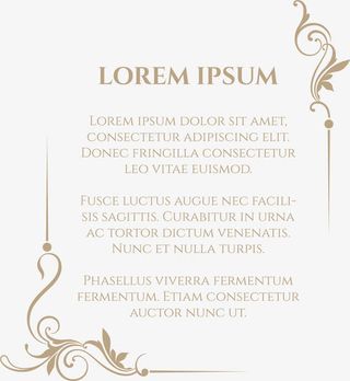 简约信笺边框矢量素材免抠