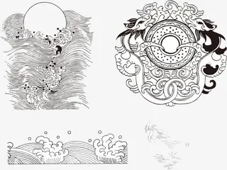 新年吉祥底纹PNG矢量素材免抠