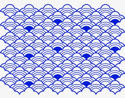 中国风蓝色海浪边框纹理免抠 中国风蓝色海浪边框纹理免抠