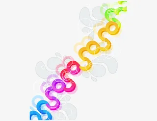 彩色几何背景装饰免抠