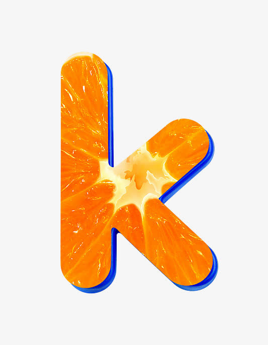 橙子字母k免抠
