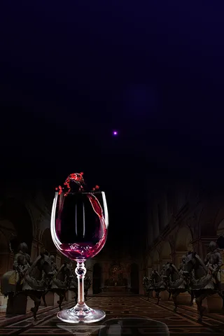 黑色简约红酒广告高脚杯背景高清