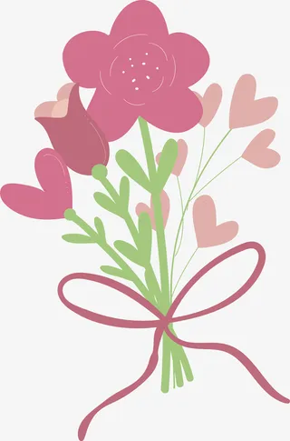 春天花束花朵矢量素材免抠