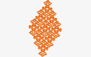 矢量编制针法针织橙色免抠