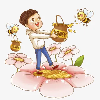 拿蜂蜜的男孩免抠