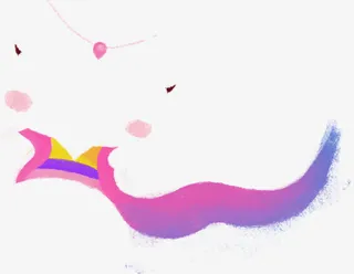 中秋节紫蓝色涂鸦免抠