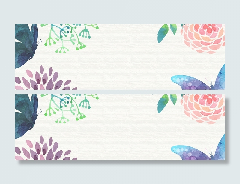 纸张纹理蝴蝶花朵背景高清