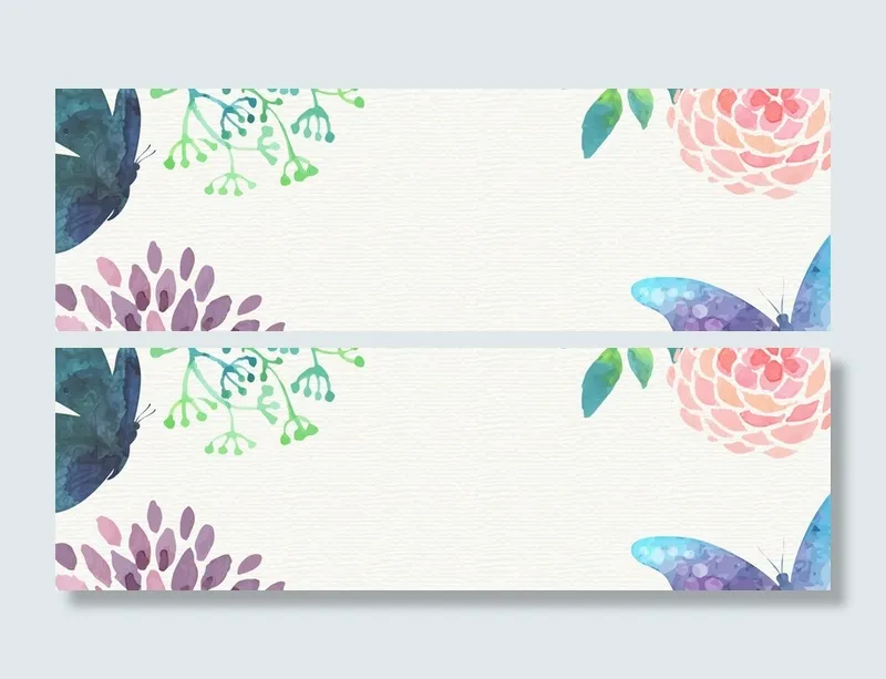 纸张纹理蝴蝶花朵背景高清