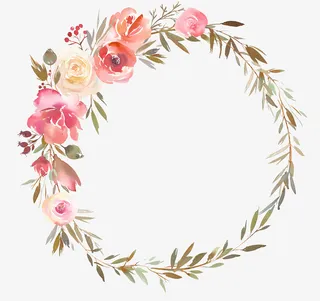 手绘卡通装饰花瓣花草装饰海报设免抠