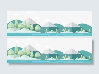 冬天山区风景免抠