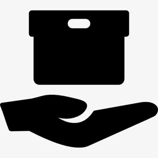 盒子上的手图标免抠