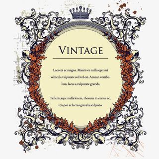 矢量复古边框花纹元素免抠
