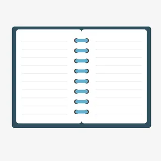 一本打开的笔记本免抠