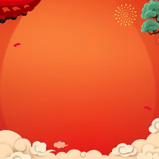 国潮风红色背景