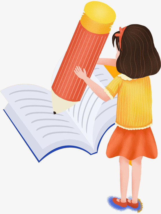 卡通学生女孩免抠