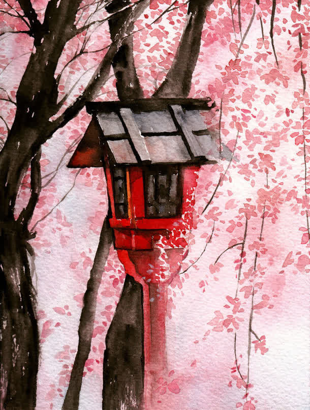 浪漫樱花涂鸦王国免抠