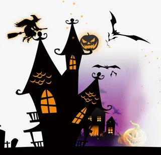 万圣节城堡免抠