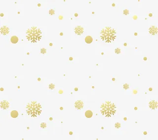 冬季金色漂浮雪花免抠
