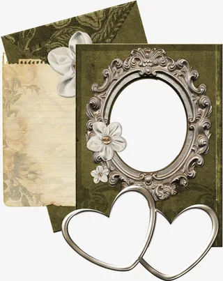 复古金属相册封面免抠