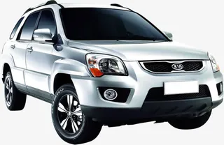 银白色越野车汽车海报设计免抠