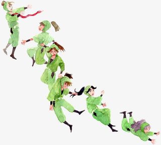 绿衣服小人免抠