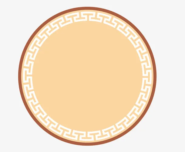 矢量传统中式圆形边框PNG图片免抠