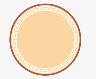 矢量传统中式圆形边框PNG图片免抠