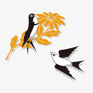 燕子飞翔卡通免抠