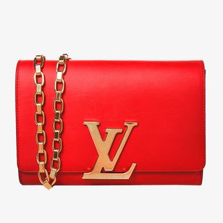 路易威登女士牛皮红色单肩包免抠