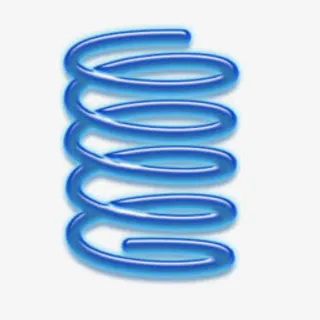 蓝色弹簧样式主页装修免抠