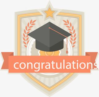 盾牌毕业徽章免抠