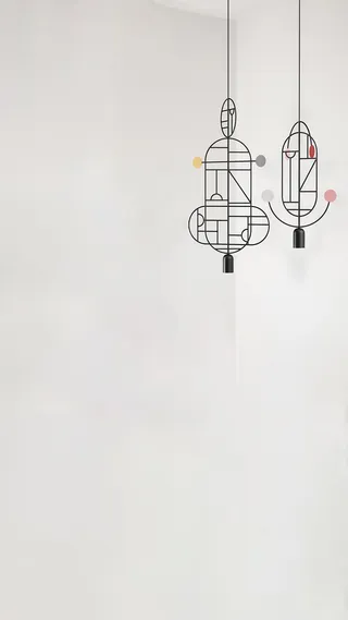 几何简约吊灯H5背景高清