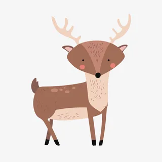 卡通梅花鹿PNG下载免抠