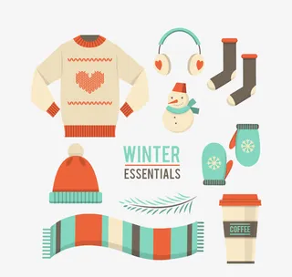 9款冬季品矢量免抠